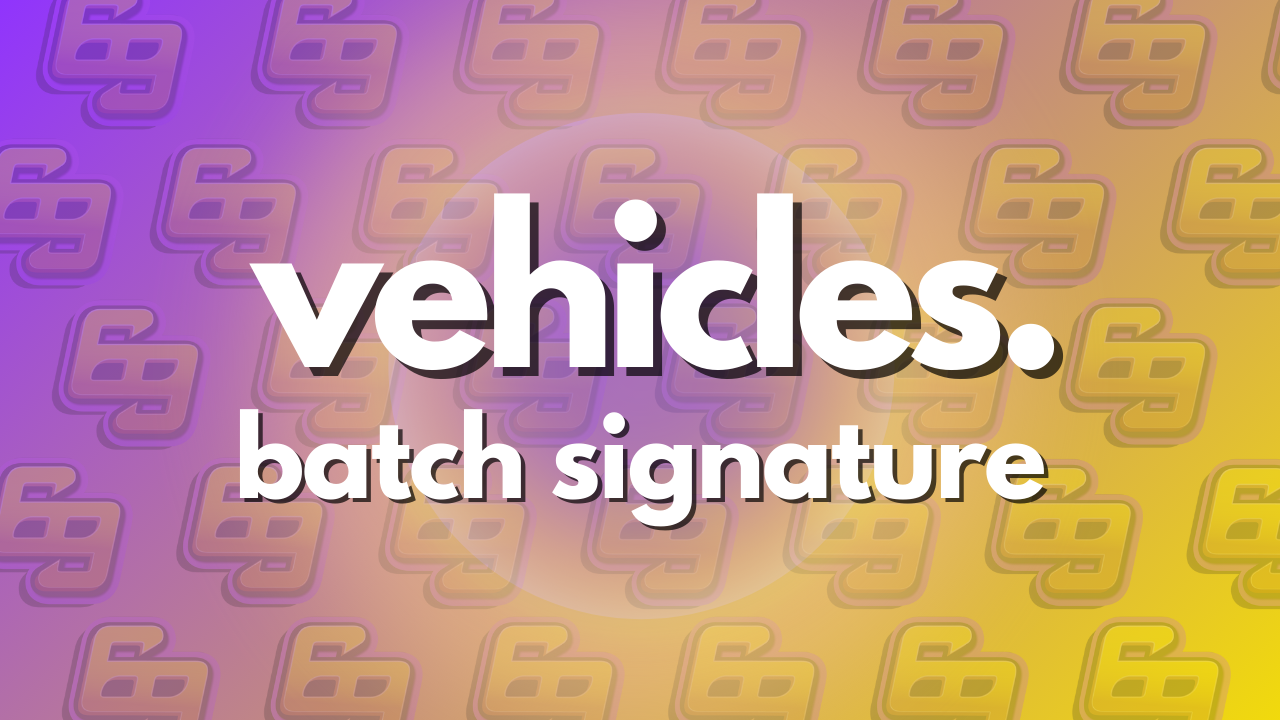 BATCH SIGNATURE🚘 image